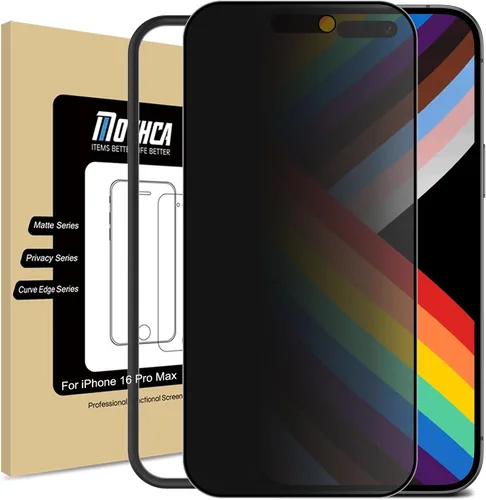 Miniatura 10 de Mothca Protector de pantalla mate de privacidad para iPhone 14 Pro Max de 6.7 pulgadas con pegatina de alineación, vidrio templado antiespía