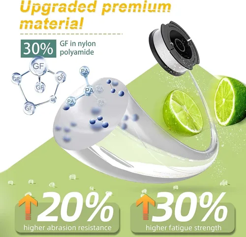 Miniatura 2 de YWTESCH Paquete de 16 cuerdas para malezas compatibles con Black+Decker, carrete de repuesto AF-100 de 360 pies y 0.065 pulgadas, línea