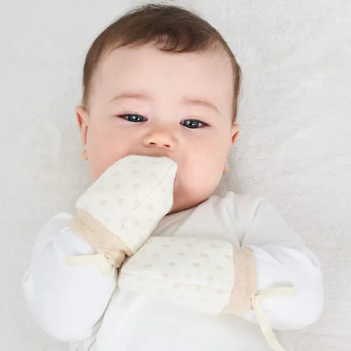 Miniatura 4 de Kalevel - 3 pares de guantes para recién nacidos sin arañazos suaves y ajustables para invierno cálidos unisex talla M 0-2 años