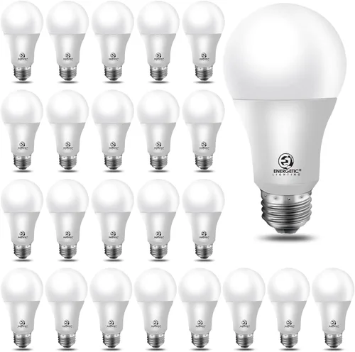 Miniatura 11 de Bombilla LED A19 equivalente a 40 W, luz diurna de 5000 K (blanco natural), base estándar E26, no regulable, 450 lm, certificación ETL, paquete de 4
