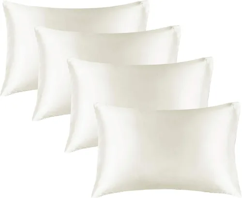 Miniatura 117 de Bedelite Funda de almohada de satén para el cuerpo, súper suave y refrescante, para el cabello y la piel, transpirable, sedosa y larga, 20 x 54 Rosa