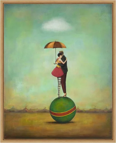 Miniatura 12 de Amanti Art Lienzo enmarcado para pared, 20 x 16 pulgadas, romance de circo, por Duy Huynh, lienzo enmarcado para pared, obras de entretenimiento