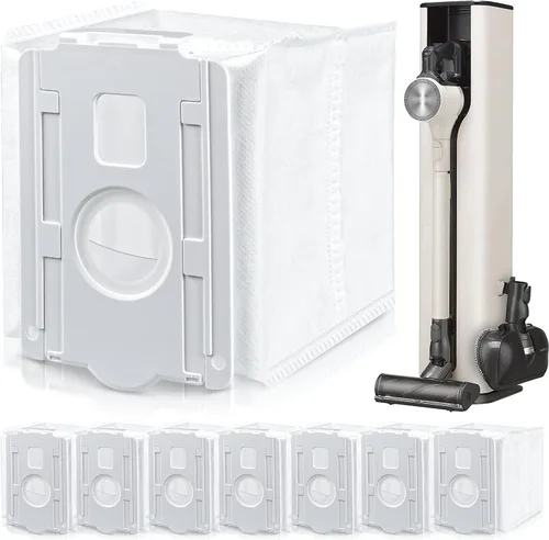 Paquete de 8 bolsas de polvo para aspiradora LG CordZero todo en uno A939KBGS, A938KBGS, A937KGMS y A949KTMS, bolsas de repuesto para aspiradora de