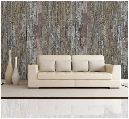 Miniatura 19 de wall26 - Patrón de paneles texturizados de madera vertical retro crema - Mural de pared, papel tapiz extraíble, decoración del hogar - 100x144 Crema
