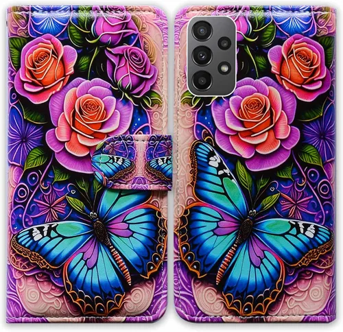 Miniatura 25 de Bcov Funda para Galaxy A23 5G, diseño de pájaro negro y verde con tapa para teléfono con ranura para tarjeta y soporte para Samsung Galaxy A23 5G
