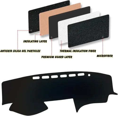 Miniatura 4 de Tapete para tablero con cubierta para salpicadero, antideslizante, personalizado, compatible con Acura TL 2004 2005 2006 2007 2008, protector