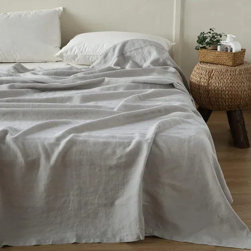 Miniatura 17 de Simple&Opulence Juego de sábanas 100% de lino, 4 piezas de lino francés natural (1 sábana encimera, 1 sábana bajera, 2 fundas de almohada), ropa