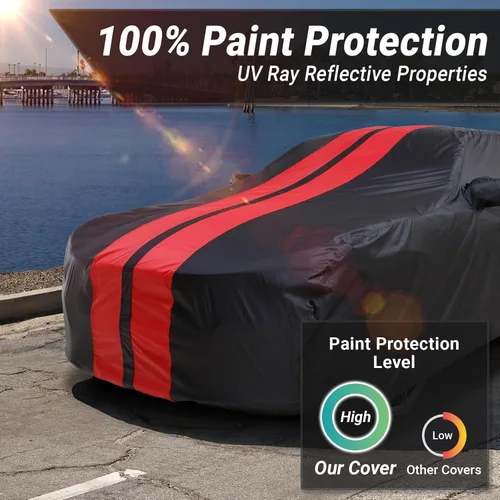 Miniatura 3 de iCarCover Funda de automóvil prémium para Ford Mustang Coupe Convertible GT Mach 1 Saleen Fastback SOV 1979-2004, resistente, impermeable, exterior