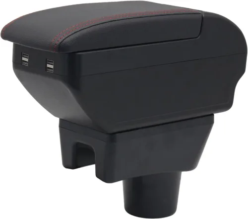 Miniatura 8 de YJYWZH para Mitsubishi Mirage Attrage 2014-2024 Caja de reposabrazos con almacenamiento central, consola central de mano con 4 puertos USB, soporte