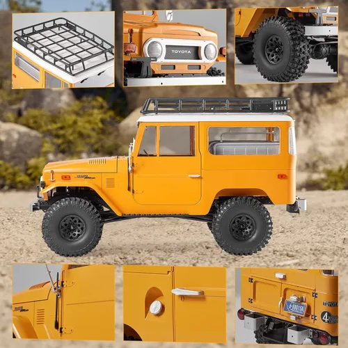 Miniatura 3 de BEEZRC FMS 1/10 RC Crawler FJ40 Toyota con licencia 4WD 2.4G Modelo Car Hobby 4x4 Rock Crawler Offroad Truck Auto de control remoto con transmisor