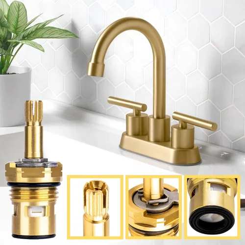 Miniatura 3 de Paquete de 2 cartuchos de grifo para grifo estándar americano 994053-0070a o 994053-0070a/H Cartucho de válvula de repuesto para grifo de baño