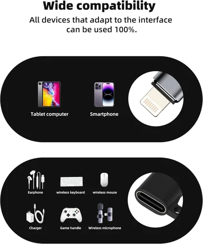 Miniatura 7 de Adaptador OTG de audio USB C hembra a Lightning macho (paquete de 3) para iPhone 14 13 12 11 Pro Max Tipo C Cable de carga MFI Convertidor para iPad