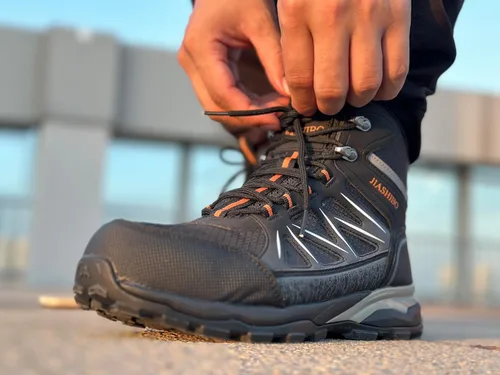 Miniatura 6 de Botas Wok con punta de acero para hombre, botas de trabajo aisladas, zapatos de punta de acero, botas de construcción cómodas, botas ligeras