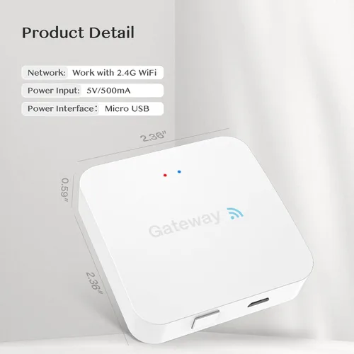 Miniatura 6 de Yamiry Puerta de enlace WiFi para YR01 YR05 Cerradura inteligente con manija, compatible con la aplicación Nice Digi, control remoto de cerradura