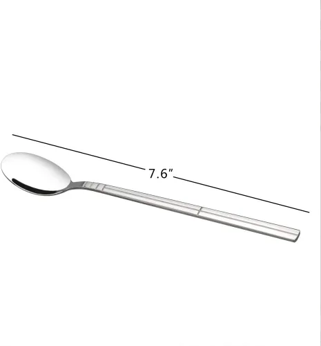 Miniatura 2 de Saedy 12 cucharas de té de mango largo, cuchara mezcladora de acero inoxidable Para el té helado de batido