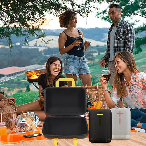 Miniatura 8 de co2CREA Funda rígida compatible con Ultimate Ears UE EPICBOOM Altavoz Bluetooth inalámbrico portátil, funda negra Estuche negro