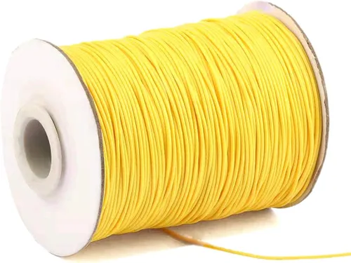 Miniatura 13 de Cordón encerado de 0.039 in y 175 yardas para la fabricación de joyas, hilo de cuentas de poliéster negro para trenzar pulseras y collares, 00 negro