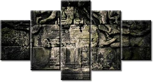 Miniatura 12 de Arte de pared con varios paneles, calendario maya, imágenes de piedra del sol, pinturas de civilización azteca sobre lienzo, sala de estar