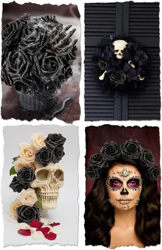 Miniatura 105 de N&T NIETING Flores artificiales, rosas artificiales de color rosa intenso, 50 piezas de flores falsas con tallo para ramos de boda DIY, centros