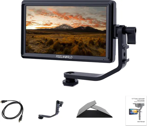 FEELWORLD S55V2 5.5 pulgadas DSR Cámara Monitor de Campo Pequeño Full HD 1920x1152 IPS Video Assist Mit HDMI Salida y Entrada