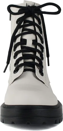Miniatura 3 de SODA FIRM - Botines de combate con suela con tacos, cordones y cremallera lateral