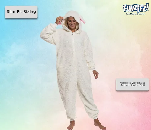Miniatura 3 de FUNZIEZ! - Mameluco para adultos, disfraz de animal de Halloween, traje de cosplay de felpa de una pieza, para mujeres y hombres
