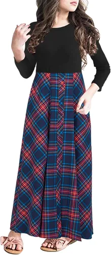 Miniatura 2 de KYMIDY Vestido largo para niñas de 6 a 14 años
