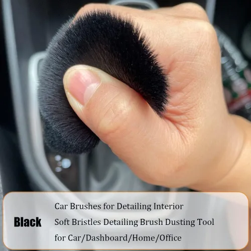 Miniatura 3 de Cepillo de doble cabezal para limpieza de coche, cepillos de automóvil para detallar el interior, cepillos para detalles de automóviles exteriores