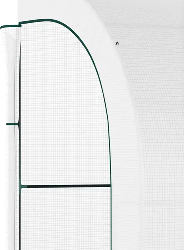 Miniatura 8 de Outsunny Invernadero Adosado de 10' x 5' x 7', Casa Verde Transitable, Vivero de Plantas con 2 Puertas Enrollables y Ventanas, Cubierta de PE y 3