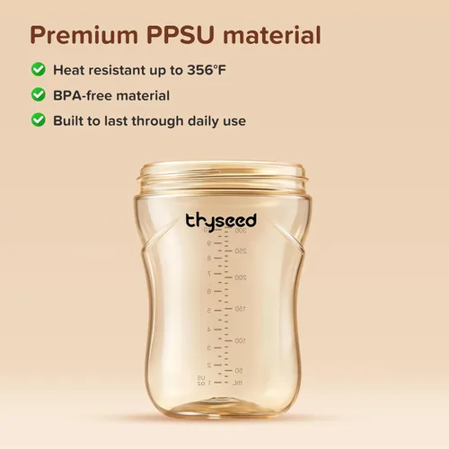 Miniatura 6 de Thyseed Vaso para sorber de paja con peso a prueba de derrames, entrenador de transición para bebés, boquilla de silicona suave, sin BPA, 19.7 ft+