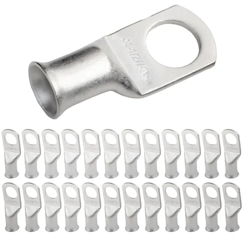 Miniatura 225 de SELTERM 5 piezas terminales de cable de cobre estañado 1/0 AWG perno de 1/2", extremos de cable de batería, terminales de anillo, conectores