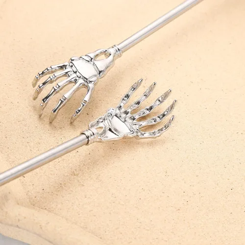 Miniatura 2 de DOCCESTU Rascador de espalda de acero inoxidable, súper portátil, retráctil, raspador de espalda para hombres y mujeres, herramienta de masaje