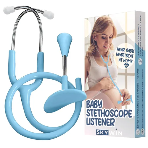 Skywin - Monitor de latido fetal, Fetoscopio Monitor de latido cardíaco para detección de embarazo - 24 semanas, Monitor de latido del bebé para