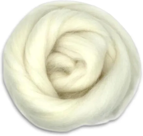 Miniatura 6 de Revolution Fibers Lana Corriedale teñida 8.2 onzas de parte superior de lana peinada de alta calidad 26 micras, 100% lana Corriedale pura