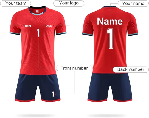 Miniatura 3 de LAIFU Camisetas de fútbol personalizadas para niños, jóvenes y adultos, uniformes de fútbol personalizados con logotipo del nombre del