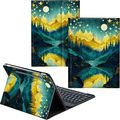 Miniatura 16 de Para Samsung Galaxy Tab S6 Lite Funda 2022/2020 Teclado Inalámbrico Desmontable Y Cubierta De Soporte De Cuero PU Funda Protectora Para Samsung