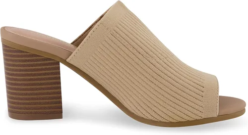 Miniatura 4 de CUSHIONAIRE Sandalias de tacón de punto Nima para mujer + espuma viscoelástica, anchos disponibles