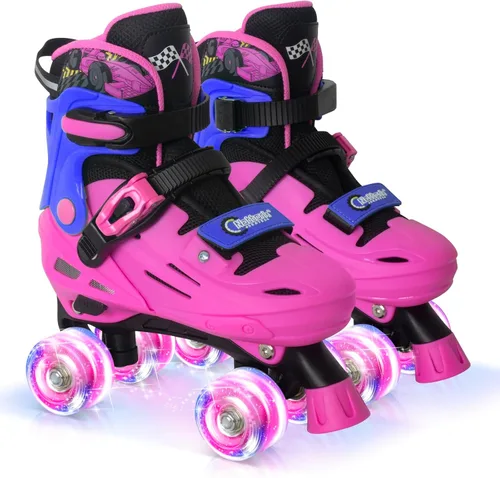Miniatura 10 de Nattork - Patines ajustables para niños, chicos y chicas adolescentes de 4 a 16 años - Idea de regalo genial con diseño de auto de carreras
