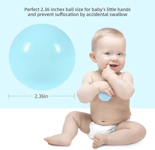 Miniatura 8 de GOGOSO Pelotas para niñas y niños pequeños para casa de juegos, piscina para bebés, centros de diversión, para bebés, niños, niños pequeños de 1 a 3