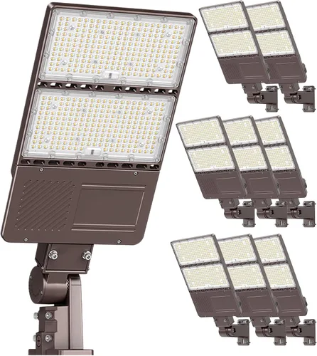 Miniatura 14 de Luz de estacionamiento LED de 480 V 150 W ETL Listado comercial 22500LM LED Shoebox Pole Luces de inundación 5000K IP65 Área al aire libre