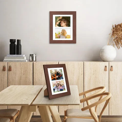 Miniatura 487 de Marcos de Fotos Collage de 13.5X15.5 con 7 Aberturas para Fotos de 4X6, Marco de Fotos Múltiples con Paspartú para Decoración de Pared, Grano