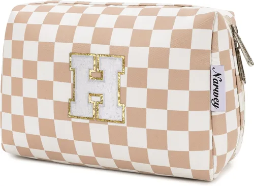 Miniatura 17 de Narwey Bolsa de maquillaje con inicial, regalos de graduación para adolescentes, niñas, niños y adolescentes, cosas de moda de 6 a 18 años, bolsa