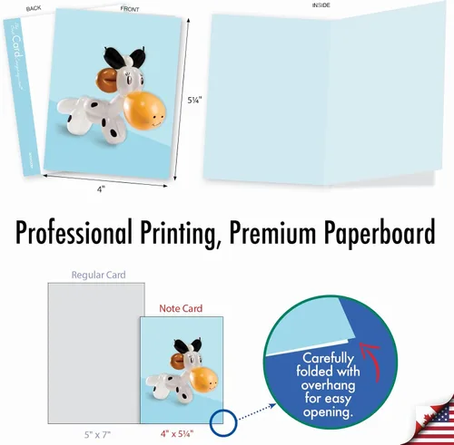 Miniatura 6 de The Best Card Company - Surtido de 20 tarjetas de notas en blanco (4 x 5.12 pulgadas) (10 diseños, 2 de cada uno) - Globo pequeño AM7045OCB-B2x10