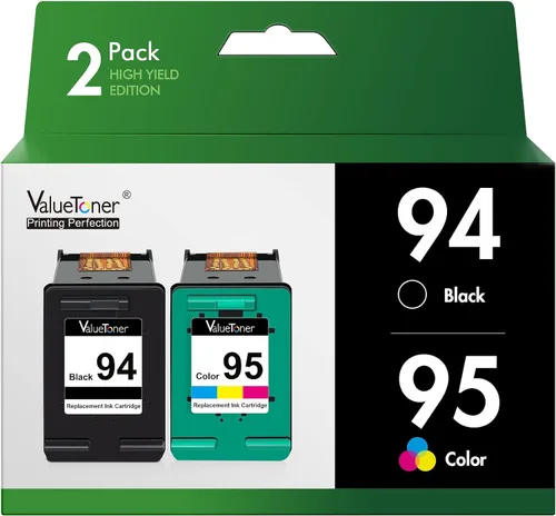 Valuetoner Cartuchos de tinta remanufacturados de repuesto para HP 94 y 95 C9354BN C8765WN C8766WN para Officejet 150 100 H470 9800 7310 7210,