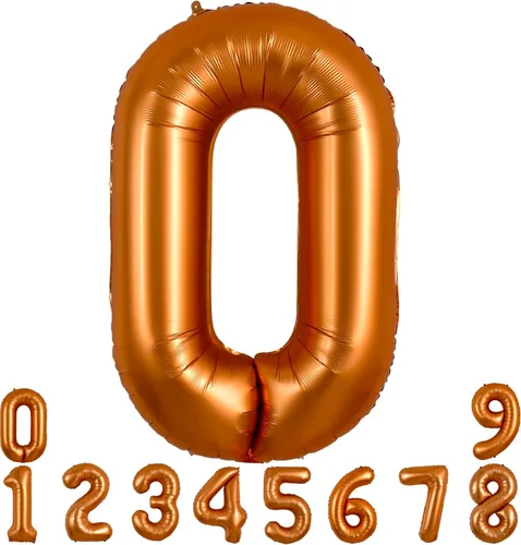 Miniatura 130 de TONIFUL 40 Inch Pastel Blue Number 8 Foil Balloons Large Mylar Foil Digital 8 Balloons for 8th Birthday, Gender Neutral Party, Baby Shower, Oro rosa
