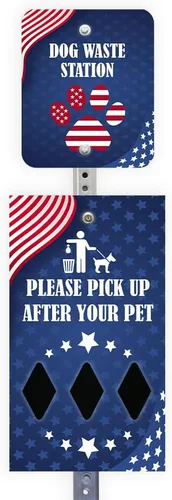 Miniatura 22 de ZERO WASTE USA NUEVA 2026 DISPENSE-ART™ Estación de basura para perros de aluminio con impresión UV de 7 pies - Sin bote de basura - 25% más