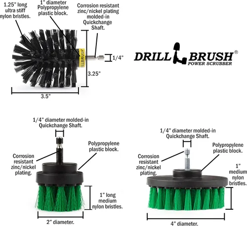 Miniatura 5 de Kit de limpieza eléctrica giratoria para bañera, azulejos y ducha
