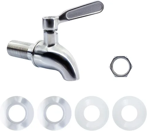 Miniatura 4 de Grifo de acero inoxidable para dispensador de bebidas, espita de metal de repuesto para dispensador de bebidas, grifo dispensador de agua, boquilla