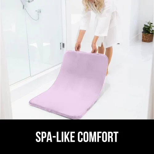 Miniatura 8 de GORILLA GRIP Alfombra de Baño de Espuma Viscoelástica, Alfombras de Baño de Terciopelo Suave y Absorbente, Puntos Duraderos en la Parte Inferior