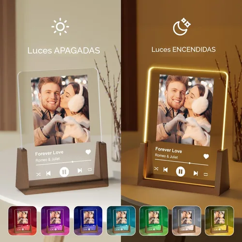 Miniatura 6 de LUCKOR - Placa decorativa con temática de Spotify, regalos personalizados para él y ella, portarretratos para novio, novia, parejas, esposa